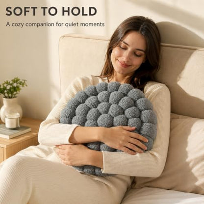 Dark Gray Ins-Style Bun Floor Cushion Lumbar Pillow Backrest Pad - Modern Decor