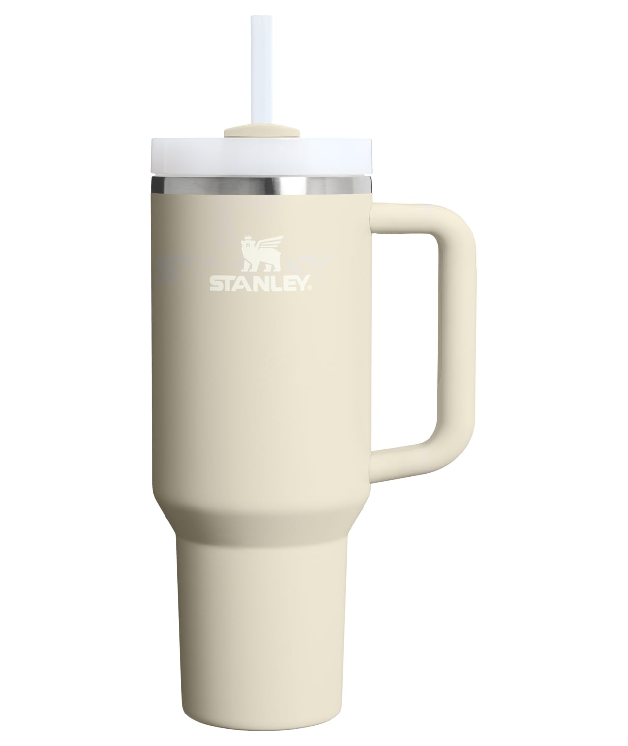 STANLEY Quencher H2.0 Tumbler with Handle and Straw 40 oz | Flowstate 3-Position Lid | Cup Holder Compatible for Travel | Insulated Stainless Steel Cup | BPA-Free | Exclusive Toasted Almond