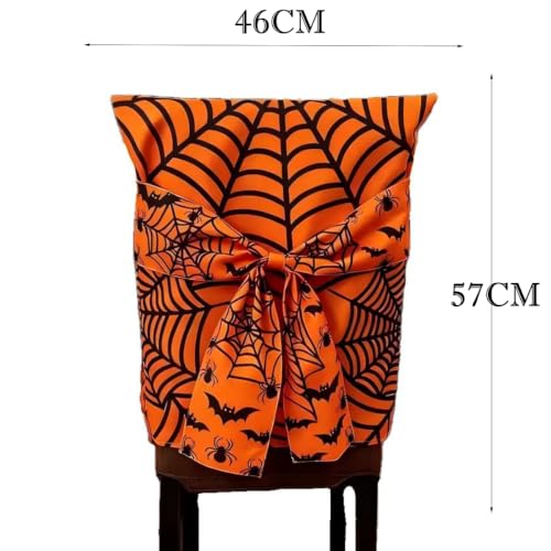 Halloween Skeleton Chair Cover with Bow Tie - Bat-2 Variation