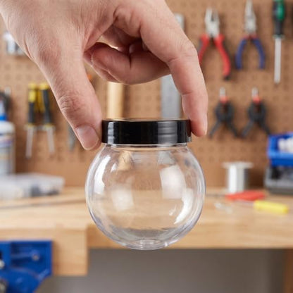 Small Clear Glass Snow Globe Craft Supplies - 2.66 Inch Holiday Decoration