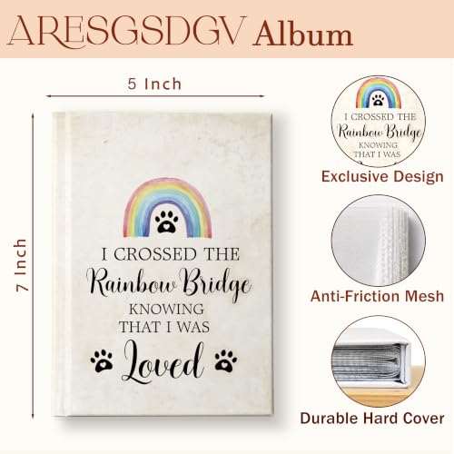 Pet Memorial Gifts 4x6 Photo Album Holds 36 Photos - Loved Paw