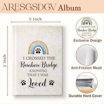 Pet Memorial Gifts 4x6 Photo Album Holds 36 Photos - Loved Paw