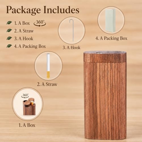 Minimalist Wooden Storage Box with Lid - Natural Oak Desktop Organizer