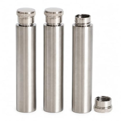 3 Pack Stainless Steel Pocket Flasks for Liquor 1 oz Discreet Travel Set