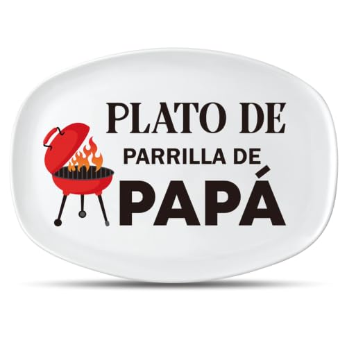 Spanish Papa Grill Platter - Melamine Serving Tray for Barbecue & Party Gift
