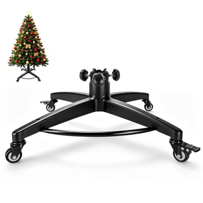 29 Inch Christmas Tree Stand on Wheels for Up to 7.5 FT Artificial Trees with Locking Casters