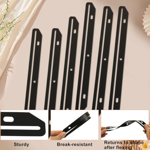 24 Pack Magazine Holders for Binders - Black, Durable Plastic Organizer