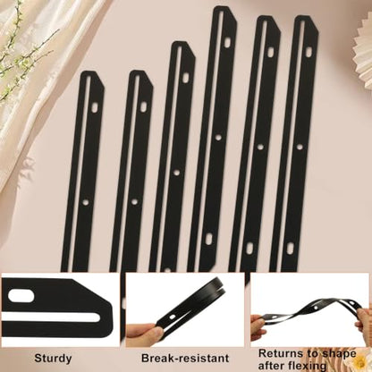 24 Pack Magazine Holders for Binders - Black, Durable Plastic Organizer