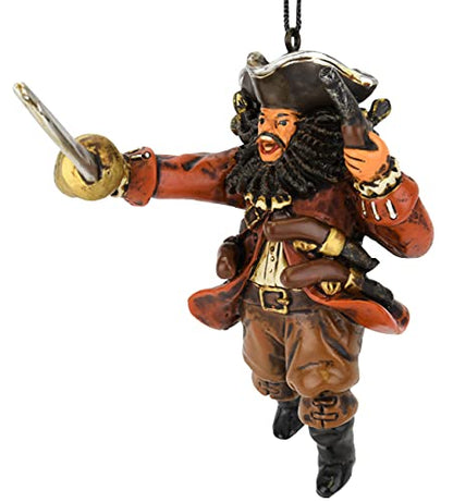 Pirate Halloween Christmas Ornament Blackbeard Pirate Decor Resin 3.5 Inch