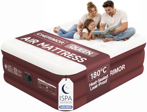 Queen Air Mattress with Built-In Pump, Leakproof, 180°C Heat Seal - Queen (U.S. Standard)
