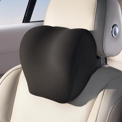 BABUR Car Neck Pillow Ergonomic Memory Foam Headrest - Black
