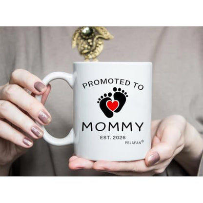 Promoted to Parents 2026 Mom & Dad Coffee Mug Set - First Time Gift, Mom Dad Variation 2026