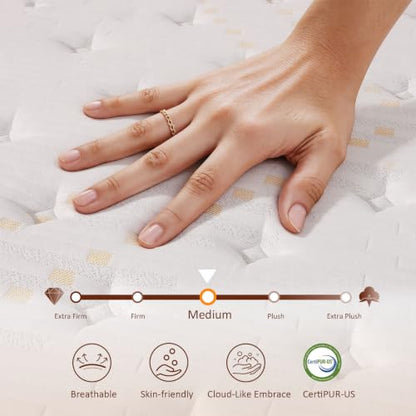Twin Hybrid Mattress 10 Inch in a Box - Medium Firm, Luxury Support
