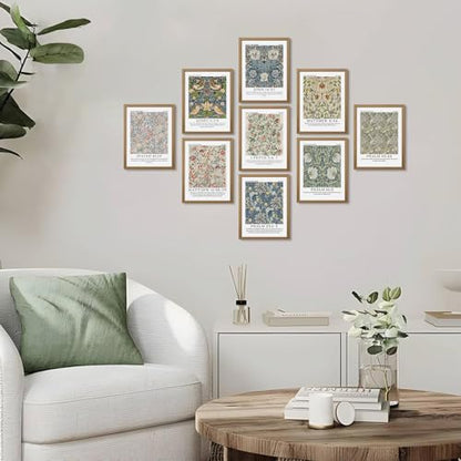 William Morris Wall Art Bible Verse Prints Christian Canvas Wall Decor 8x10 Framed - William Morris Prints