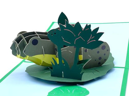 Pop-up Greeting Cards - Unique 3D Frog-Themed Birthday & Christmas Card KK111802