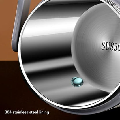 AYNEFY Electric Lunch Box,2L Stainless Steel Portable Electric Food Warmer Bucket Thermal Heat Preservation Pot Thermal Lunch Container for Travel Dorm Office Work (Beige)