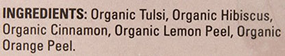 Davidson's Organics, Tulsi Hibiscus Flower, 25-count Tea Bags, Pack of 6