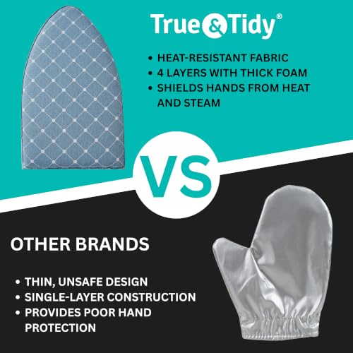 Blue Garment Steamer Protective Ironing Glove - Heat-Resistant Safety Mitt
