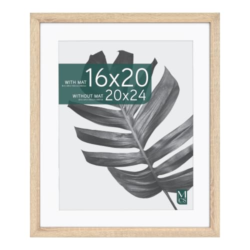 Natural Woodgrain 20x24 Inch Gallery Frame with 16x20 Mat - 1 Pack