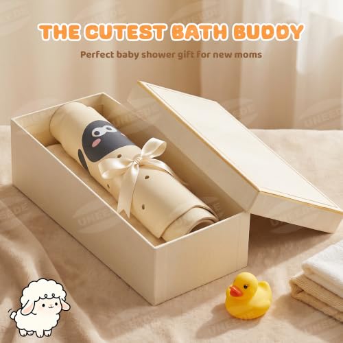 UNEEDE Non Slip Bathtub Mat for Kids Sheep Design - Safe Bath Accessory