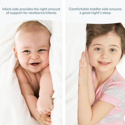 Dream On Me 2-in-1 Full-Size Crib & Toddler Mattress Grey Safari