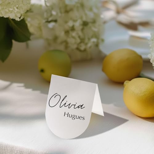 100 Pcs Arch Place Cards for Dinner & Event Table Setting - Small 3.2x4 Inches