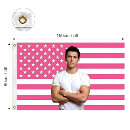 Pink American Flag Wall Tapestry - Bedroom Decor for Fans and Movie Lovers