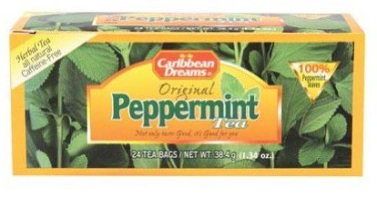 Caribbean Dreams Tea Collection - Carton of Ginger Tea, a Carton of Cerasse Tea Plus a Carton of Peppermint Herbal Tea - Bundle of Three 24 Count Packs