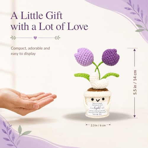 Their Light Remains Crochet Flower Memorial Gift Set - Sympathy Loss of Loved One