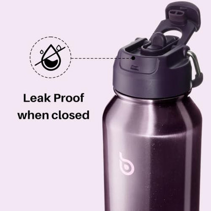40 oz Sports Water Bottle with Pill Holder - Cosmic Violet
