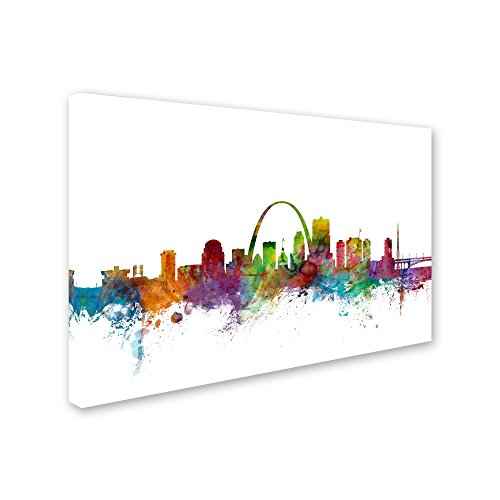 Trademark Fine Art St. Louis Missouri Skyline by Michael Tompsett, 22x32-Inch