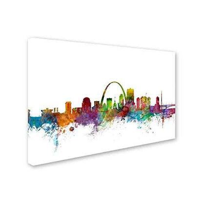 Trademark Fine Art St. Louis Missouri Skyline by Michael Tompsett, 22x32-Inch