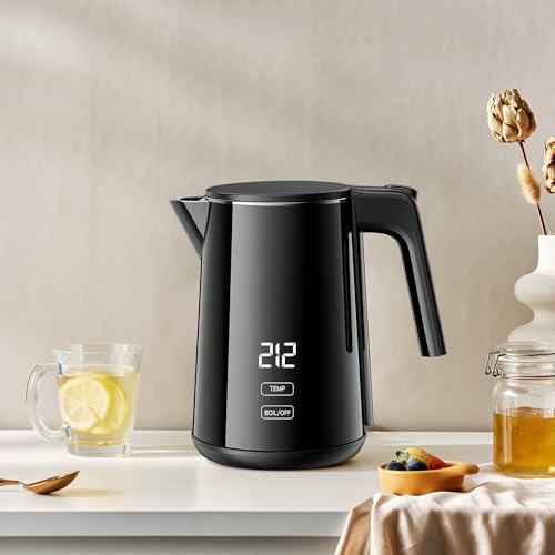 1.0L Adjustable Temperature Electric Kettle 1200W Fast Heating BPA-Free