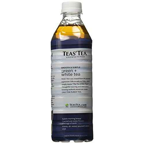 Teas' Tea Unsweetened Green + White, 16.9 Fl Oz (Pack of 12)