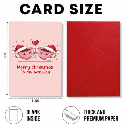 Christmas Holiday Card - Merry Christmas to My Best-Tea Card - Christmas52
