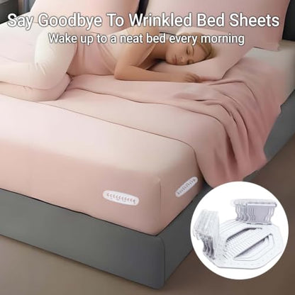 Bed Sheet Holders for Corners 4 Pack Fitted Sheet Grippers Non-Slip Mattress Clips