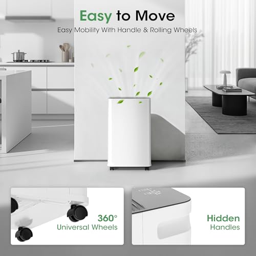 Manastin 35-Pint Smart WiFi Dehumidifier for Large Rooms - White