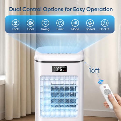 Windowless Portable Evaporative Air Cooler FK2508Y with Remote & 16Ft Control