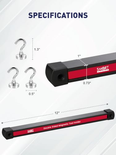 12-Inch Magnetic Tool Organizer Bar for Metal Tools, Heavy Duty