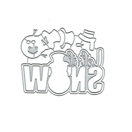 Let It Snow Snowman Metal Die Cuts for Card Making Christmas Scrapbooking