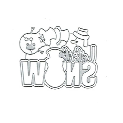 Let It Snow Snowman Metal Die Cuts for Card Making Christmas Scrapbooking