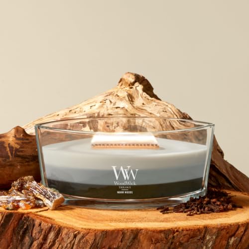 WoodWick Warm Woods Trilogy Candle 16oz with Crackling Wick - Warm Woods / 16oz