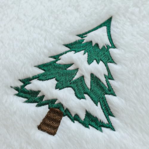 Artscope Christmas Throw Pillow Covers 18x18 Set of 2 - White Tree Design
