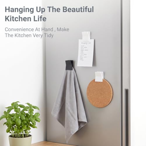 6-Pack Wall Adhesive Clips for Towels Tapestries & Decor - Black & White