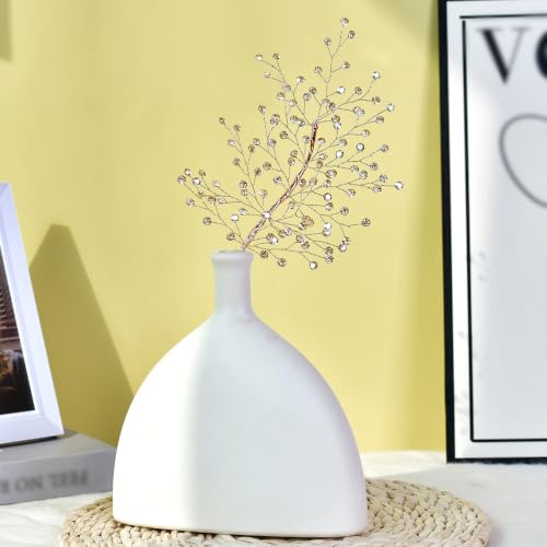 Champagne Crystal Glitter Berry Stem Ornaments for Christmas Tree & Vase Fillers - 1 Pack
