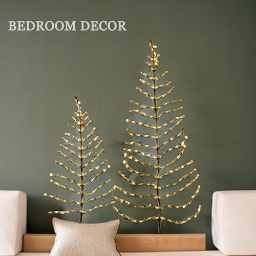 4FT LED Wall Tree with 108 Warm White Fairy Lights - Indoor Outdoor Holiday Decor