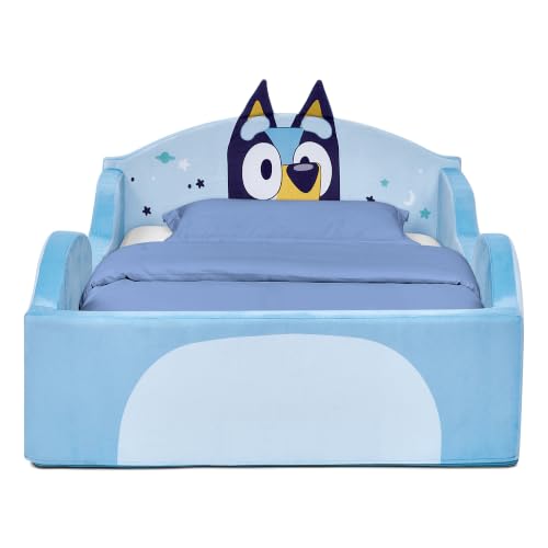 Bluey Foam Toddler Bed - Low Profile Bed Frame with Guardrails, Bluey Variation