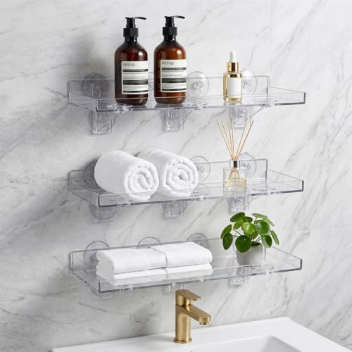 3 Pack Acrylic Window Plant Shelves with Suction Cups - Heavy Duty Indoor Garden Racks