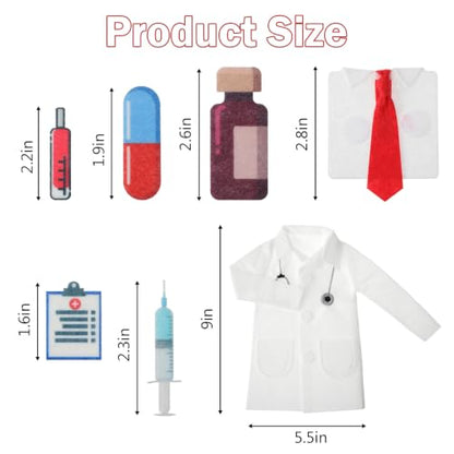 Doctor Coat Wine Bottle Cover with Syringe and Capsule Accessories - Graduation & Retirement Gift