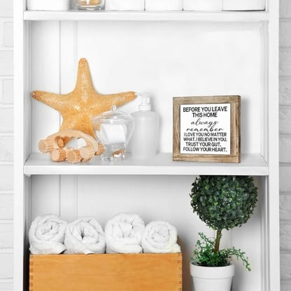 Inspirational Wooden Sign for Home & Office Decor - Rustic Farmhouse Style